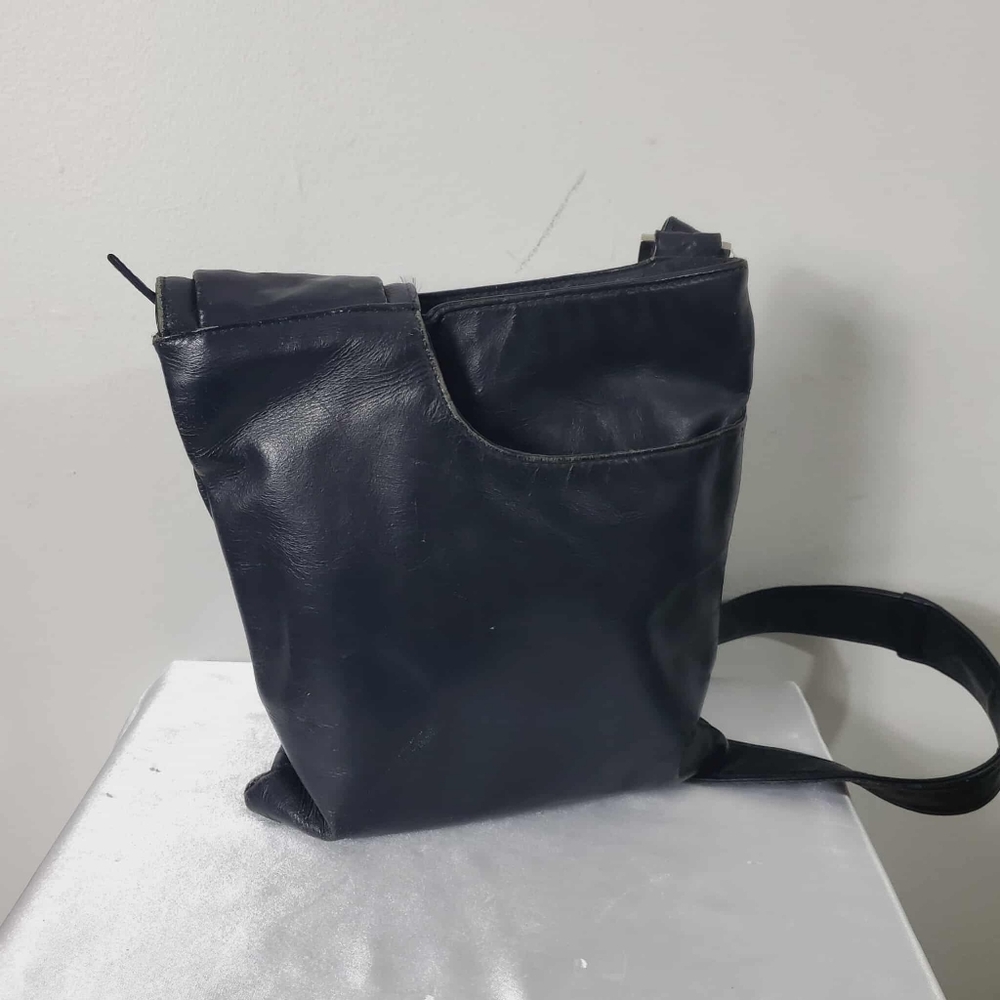 VISCONTI Cross Body Navy Blue Leather Bag